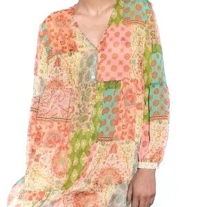 Zara Multicolor Bohemian Women's Dress